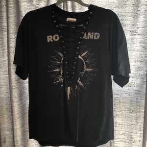 LF Furst of a Kind vintage tie up shirt